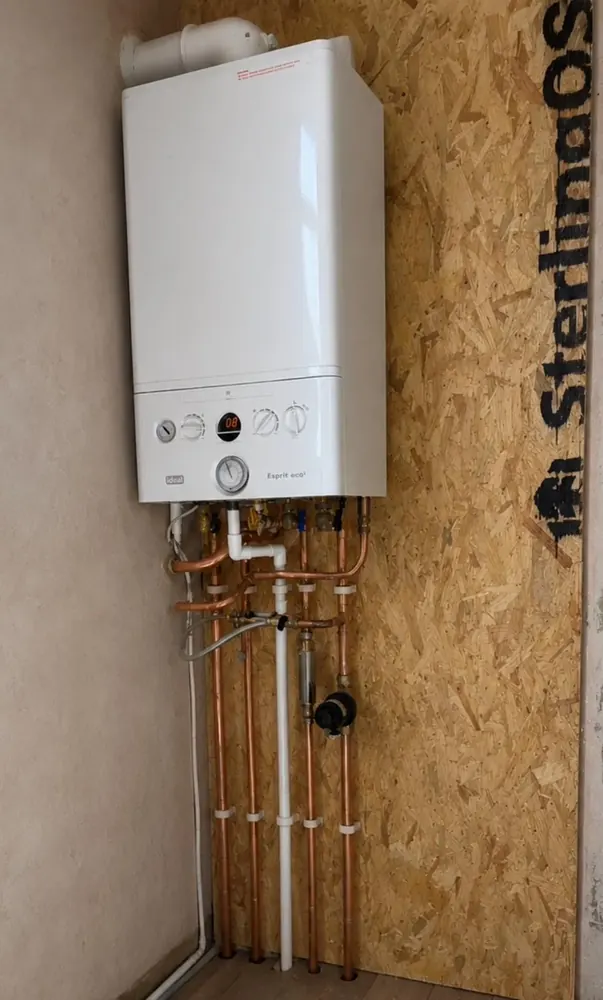 Betaflo heating installation with insulated pipework ready for winter
